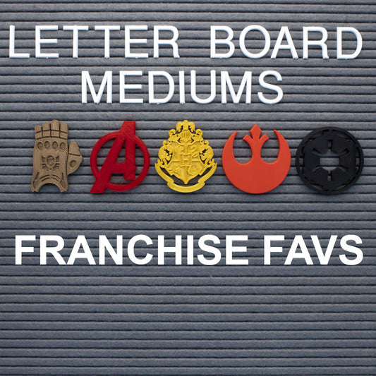 Franchise Favs Letter Board Mediums