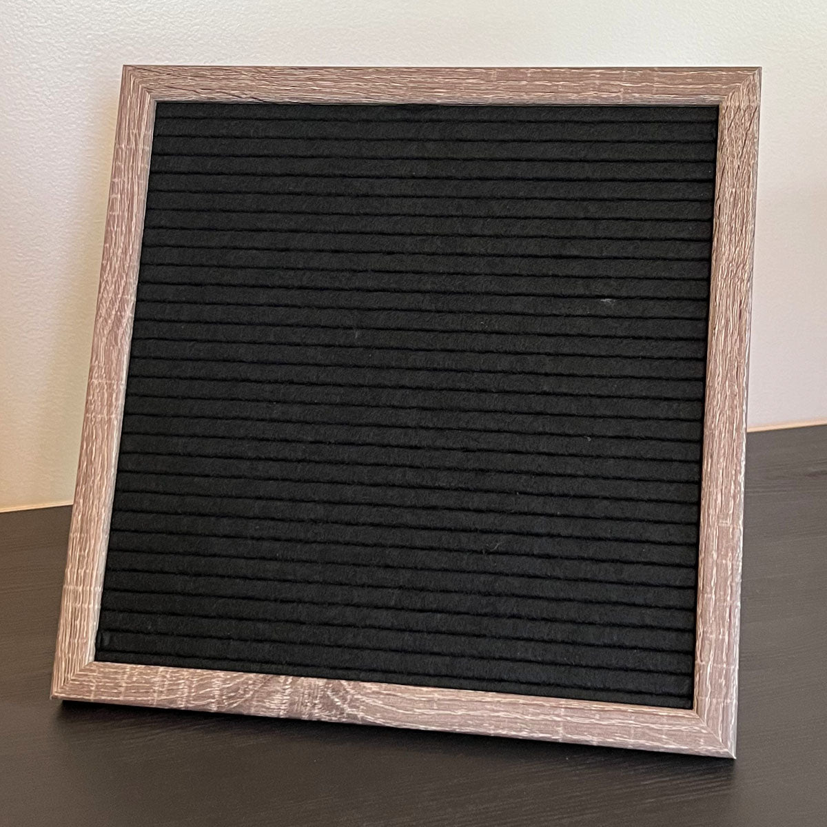 12"x12" Black Felt Letter Board with Wood Frame