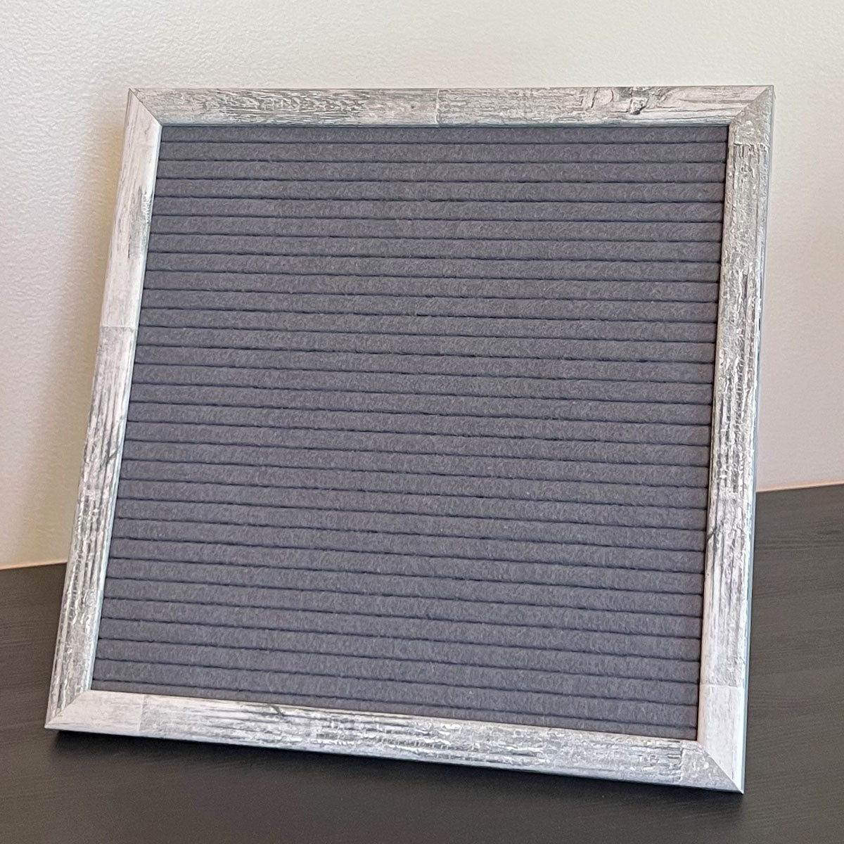 12"x12" Gray Felt Letter Board with Wood Frame - CLEARANCE