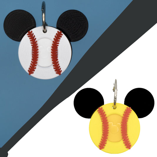 Baseball and Softball Magic Band Buddies with Mickey Ears for Disney MagicBand 2.0