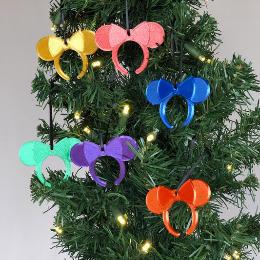 Jewel Tone Headbands Christmas Ornament 6 Piece Set